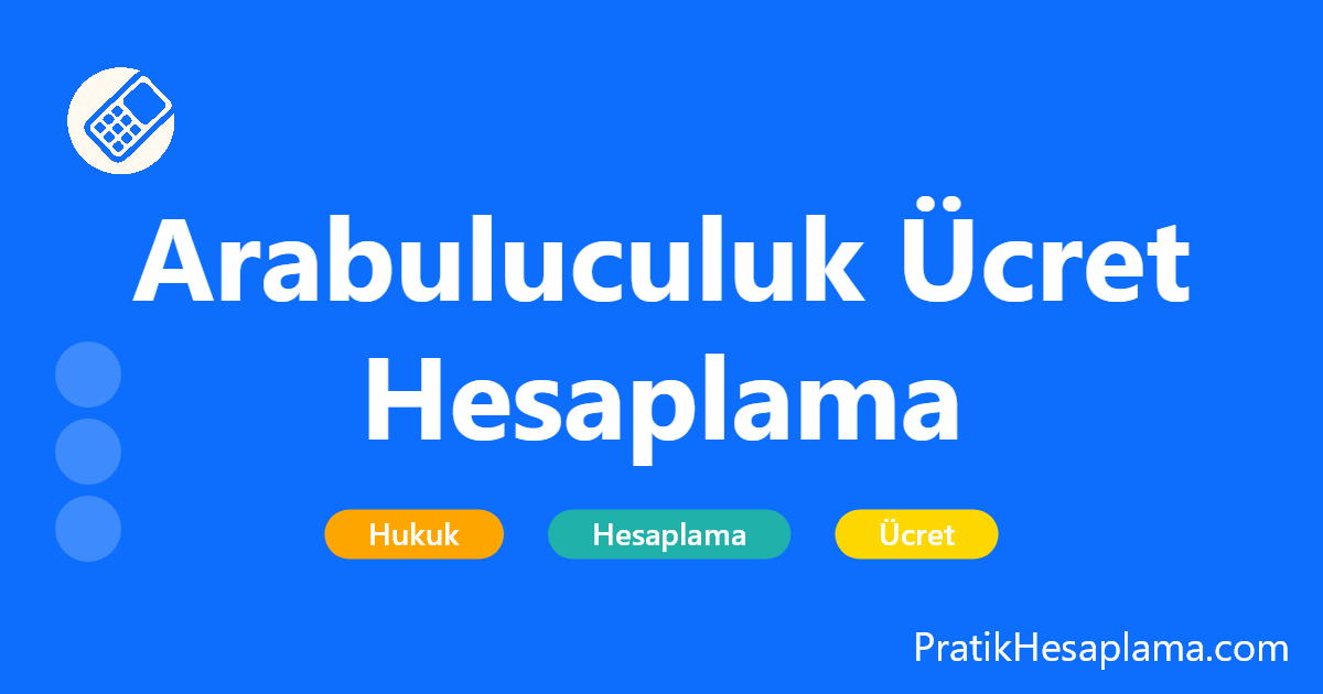 Arabuluculuk Ücret Hesaplama hesaplama - 2026 yılı güncel Arabuluculuk Ücret Tarifesi ile anlaşma ve saatlik ücretleri hesaplayın. KDV ve stopaj dahil makbuz hesaplama motoru.