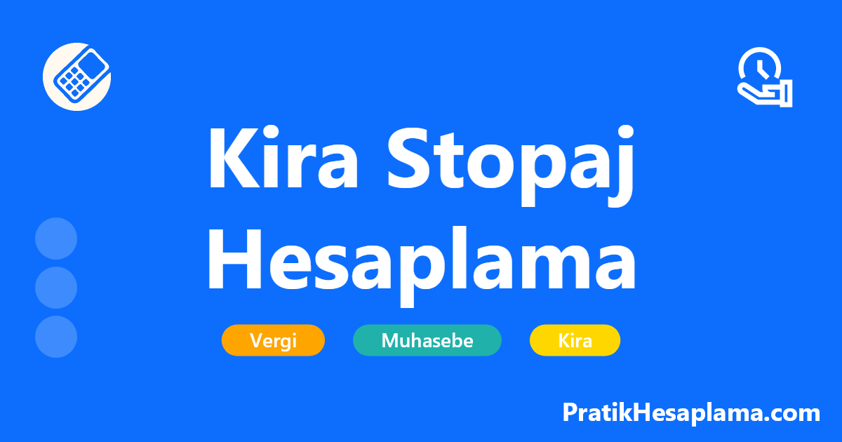 Kira Stopaj Hesaplama hesaplama - 2025 yılı güncel stopaj oranları ile işyeri kira stopajını kolayca hesaplayın. Netten brüte ve brütten nete hesaplama seçenekleriyle aylık veya 3 aylık dönemler için hesaplama yapın.