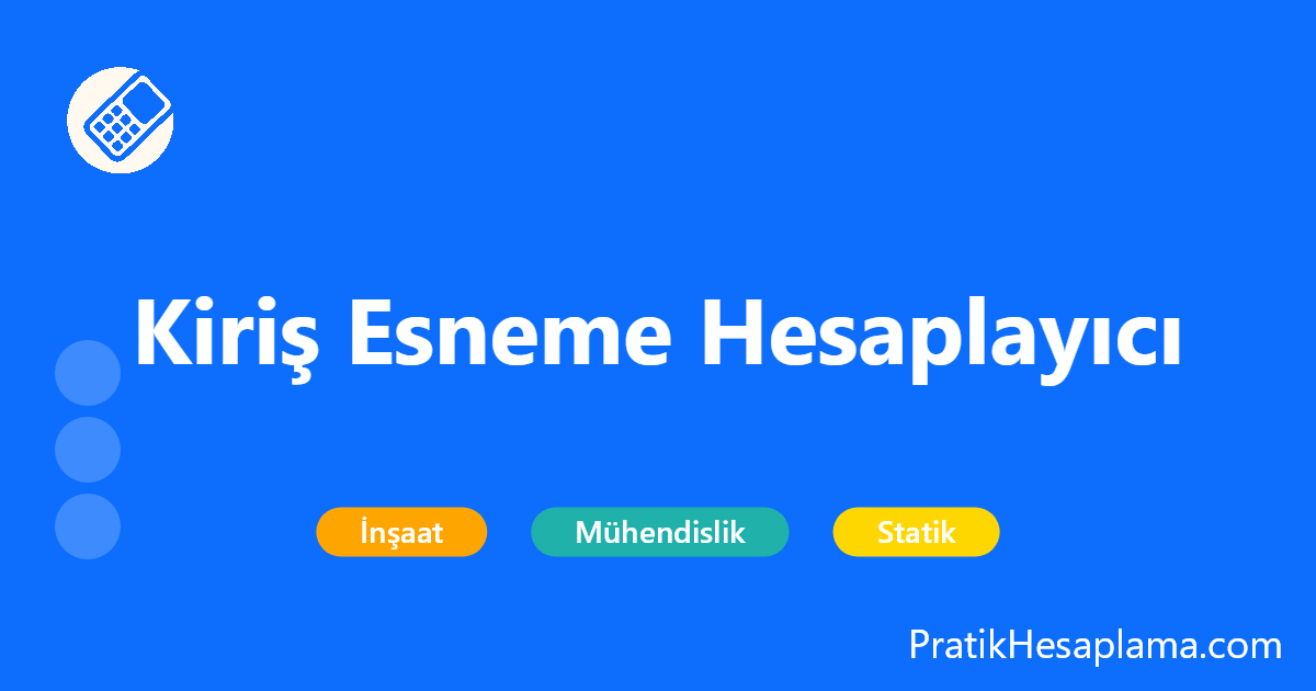 Kiriş Esneme Hesaplayıcı hesaplama - Kirişlerin yük altındaki esneme (sehim) miktarını, atalet momenti ve mukavemet değerlerini profesyonel mühendislik formülleriyle hesaplayın.