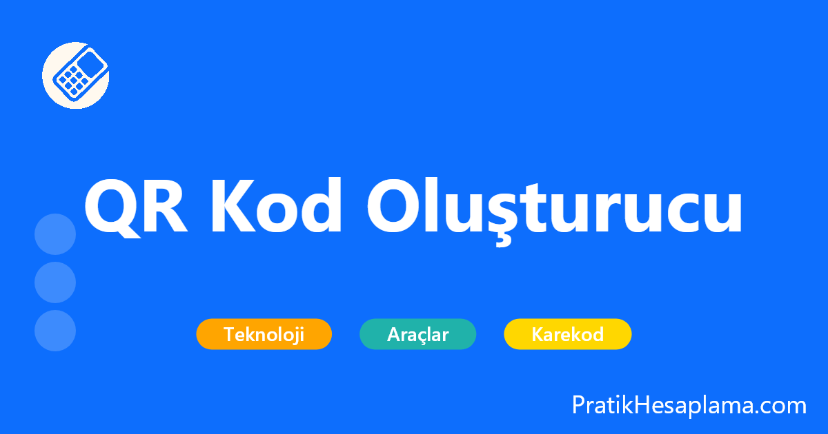 QR Kod Oluşturucu hesaplama - Metin, Link, Wifi veya Kartvizit bilgilerinizi anında okutulabilir QR kodlara (Karekod) dönüştürün. Ücretsiz, sınırsız ve yüksek çözünürlüklü QR kod yapma aracı.