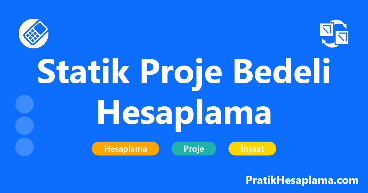 Statik Proje Bedeli Hesaplama hesaplama - 2025 yılı güncel statik proje bedeli, fenni mesuliyet ücreti ve mühendislik hizmet bedeli hesaplama aracı. Yapı sınıfı ve m2 bazlı hesaplama yapın.