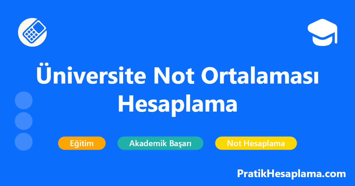 Üniversite Not Ortalaması Hesaplama hesaplama - Eğitim - PratikHesaplama.com Üniversite Not Ortalaması Hesaplama hesaplama - Üniversite not ortalamanızı (GANO/AGNO) hesaplayın, 4'lük sistem, harf notu ve 100'lük sistem arasında dönüşüm yapın. Dönem ve genel not ortalaması hesaplama aracı.