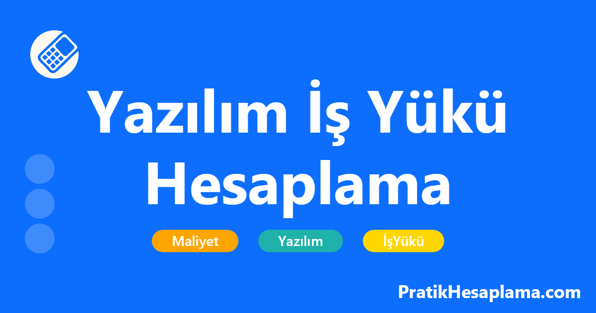 Yazılım İş Yükü Hesaplama hesaplama - Diğer - PratikHesaplama.com Yazılım İş Yükü Hesaplama hesaplama - Yazılım projelerinin iş yükünü Function Point Analizi (FPA) yöntemiyle hesaplayın. Proje süresini, maliyetini ve kaynak ihtiyaçlarını doğru tahminleyin.